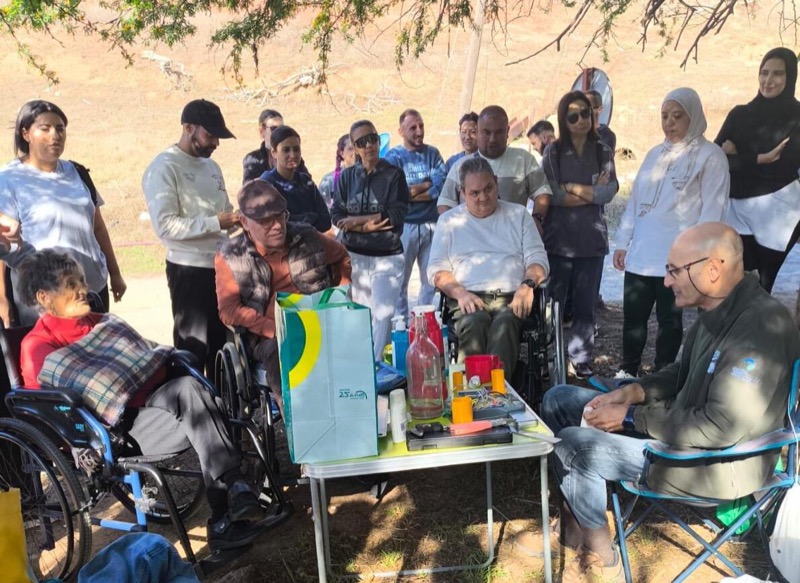 Participantes de COCEMFE a la jornada de anillamiento